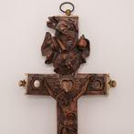 Reliek kruis, 19e eeuw, Heilig kruis relikwie - Palm -