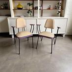 Fauteuil (2) - Lavendel en wit - {, Staal - Tubulaire jaren