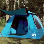 vidaXL Koepeltent 4-persoons snelontgrendeling blauw, Caravans en Kamperen, Verzenden, Nieuw