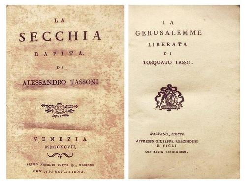 Tassoni Alessandro, Tasso Torquato - Lotto di edizioni, Antiquités & Art, Antiquités | Livres & Manuscrits