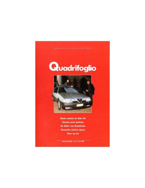 1988 ALFA ROMEO QUADRIFOGLIO MAGAZINE 22 NEDERLANDS, Livres, Autos | Brochures & Magazines, Enlèvement ou Envoi