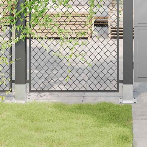 vidaXL Spokkels vierkant 12 st gegalvaniseerd staal, Tuin en Terras, Palen, Balken en Planken, Nieuw, Verzenden