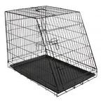 Cage de transport, noire 107x74x85cm, 2 portes, Animaux & Accessoires