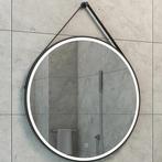 LED Spiegel Ø80cm | 24W | Mat Zwart | Dimbaar & Verwarmd, Huis en Inrichting, Woonaccessoires | Spiegels, Verzenden, Nieuw