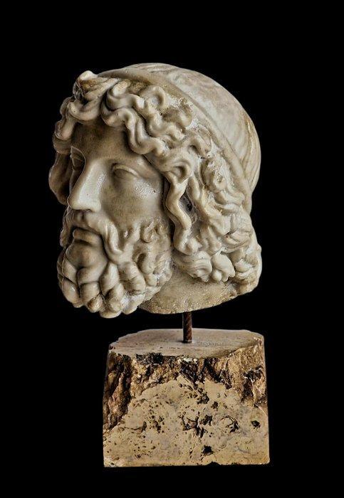 sculptuur, Testa Greco - Romana - 11 kg - 36 cm - Pariaans, Antiek en Kunst, Antiek | Keramiek en Aardewerk