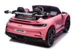 Kinderauto PORSCHE GT3 Roze  2 zitter, Mp4, leder, FM, BT, Ophalen of Verzenden, Nieuw