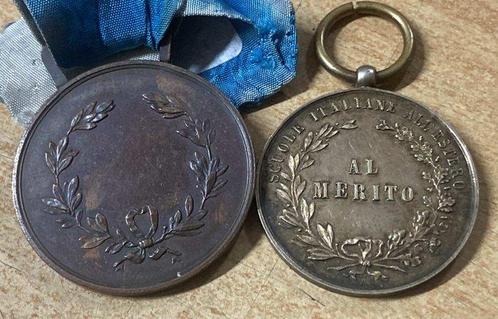 Italie - Armée/infanterie - Médaille militaire - Paire de, Verzamelen, Militaria | Algemeen