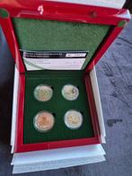 Luxemburg. 2 Euro 2024/2025 (4 stuks) Reverse Proof (Zonder, Postzegels en Munten