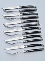 Laguiole - 6x Forks & 6x Knives - Black - Steak style de -