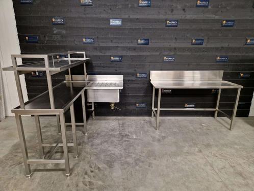 Aan- en afvoertafel set | tafels voor doorschuif vaatwasser, Zakelijke goederen, Horeca | Meubilair en Inrichting, Gebruikt