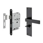 Deurbeslag set Nova op schild met toilet-/badkamer sluiti..., Ophalen of Verzenden, Klink of Kruk