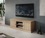 TV-Meubel eiken 155x41x52cm 2 deuren | TV kast, Huis en Inrichting, Kasten |Televisiemeubels, Overige materialen, Verzenden, 150 tot 200 cm