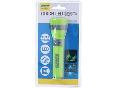 Veiling - 5x Kinzo zaklamp D4x14.5cm 100 lumen zwart, Caravans en Kamperen, Zaklampen