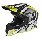 Just1 J-12 Pro Vector Zwart/Wit/Fluor Geel/Carbon crosshelm, Verzenden, Nieuw