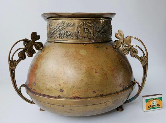 XL - Art Nouveau - Bloempot - Koper, Antiek en Kunst, Curiosa en Brocante