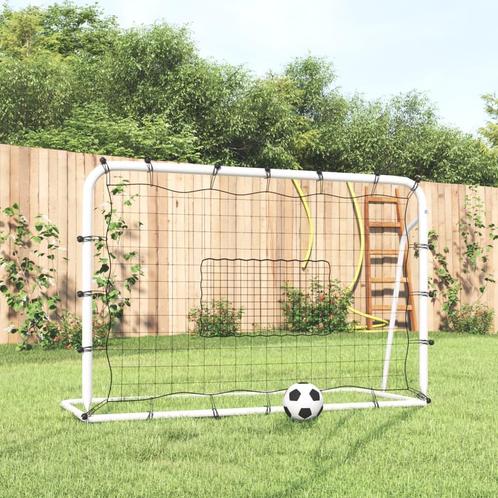 vidaXL Voetbalrebounder 184x61x123 cm staal en PE wit en, Sport en Fitness, Voetbal, Nieuw, Verzenden