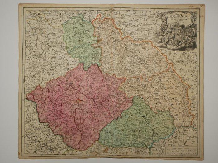 Tsjechië - Tsjechië; Homann - Regni Bohemiae, Ducatus, Boeken, Atlassen en Landkaarten