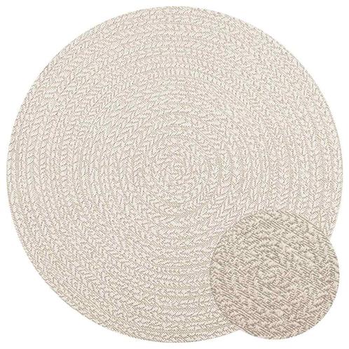 vidaXL Vloerkleed ZIZUR crème binnen en buiten Ø 120 cm jute, Huis en Inrichting, Stoffering | Tapijten en Vloerkleden, Nieuw
