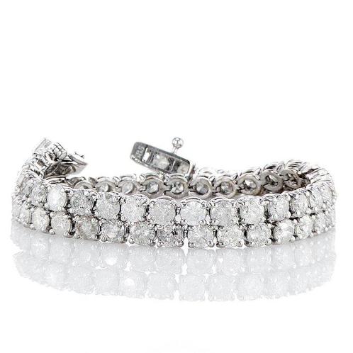 Zonder Minimumprijs - Armband - 14 karaat Witgoud - 8.33ct., Handtassen en Accessoires, Armbanden