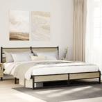vidaXL Bedframe zonder matras metaal sonoma eikenkleur, Huis en Inrichting, Verzenden, Nieuw