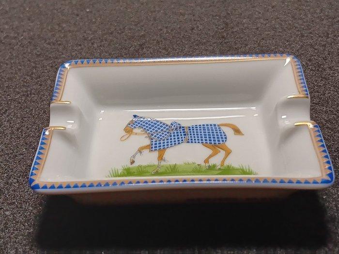 Hermès - Asbak - Porselein - paard koets grasveld jockey, Verzamelen, Rookartikelen, Aanstekers en Luciferdoosjes