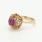 Ring - 14 karaat Geel goud - Robijn, Handtassen en Accessoires, Ringen, Nieuw