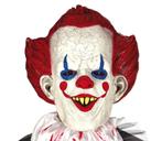 Halloween Masker Clown Rood Haar, Verzenden