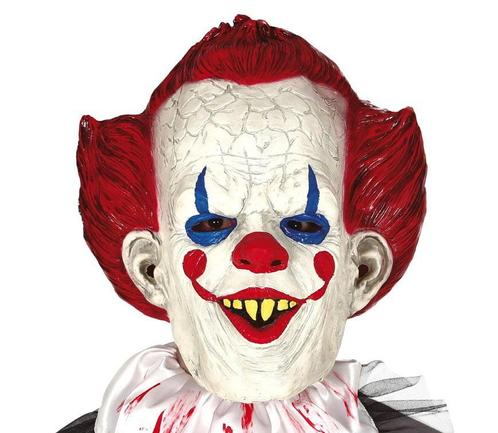 Halloween Masker Clown Rood Haar, Hobby en Vrije tijd, Feestartikelen, Nieuw, Verzenden