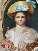 Lijst  - canvas olieverfschilderij portret van meisje