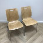 Tweedehands complete set van 10x kantinestoel / zaalstoel,, Huis en Inrichting, Stoelen, Gebruikt, Hout
