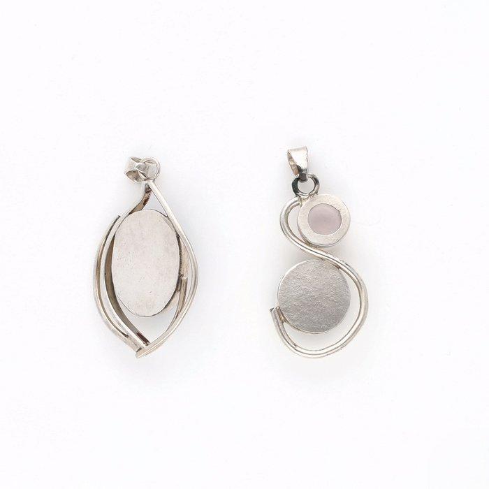 Zilver - 2-delige sieradenset - Hangers, Antiek en Kunst, Antiek | Zilver en Goud