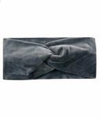 Haarband Twist 12cm – Effen Kleur – Velvet Stof – Grijs, Nieuw