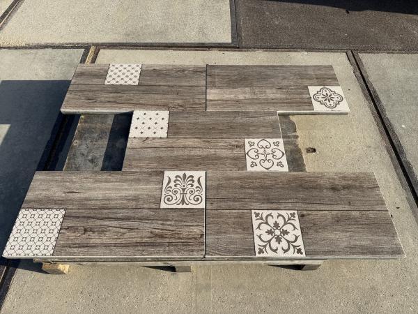 Veiling - 20,48 M2 Gecoate Tegel Houtlook 40x80x4 Cm, Tuin en Terras, Tegels en Klinkers, Nieuw