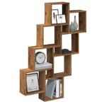 vidaXL Wandschap kubus 90x15x119,5 cm bewerkt hout oud, Huis en Inrichting, Verzenden, Nieuw