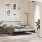 vidaXL Bedframe met hoofdbord metaal zwart 160x200 cm, Huis en Inrichting, Slaapkamer | Bedden, Verzenden, Nieuw