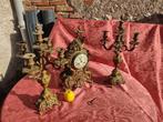 Klok en garnituur set (3) - Brons, Messing - 1850-1900, Antiek en Kunst