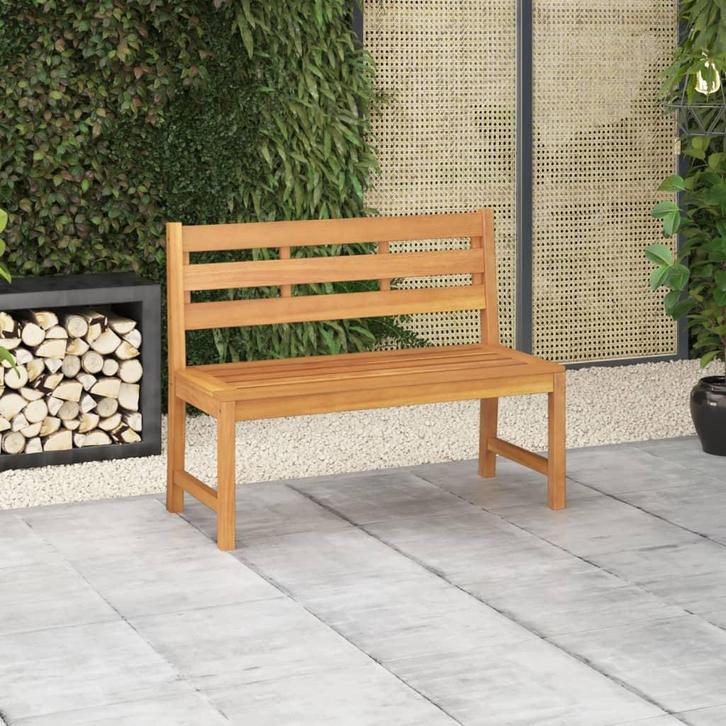 vidaXL Tuinbank 114 cm massief teakhout, Tuin en Terras, Tuinsets en Loungesets, Nieuw, Verzenden