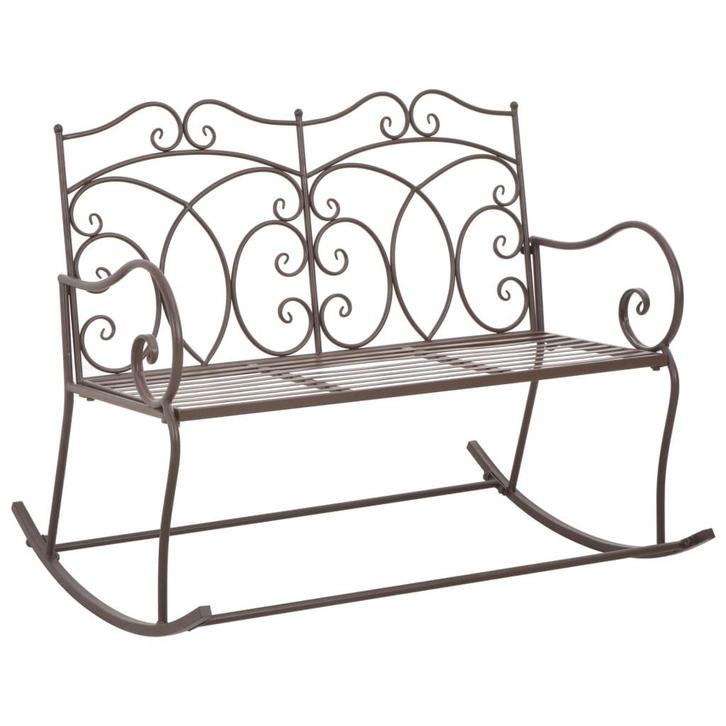 vidaXL Tuinbank 104 cm ijzer antiekbruin, Tuin en Terras, Tuinsets en Loungesets, Nieuw, Verzenden