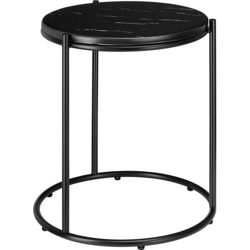 tectake Bijzettafel Ellsa, marmeren blad, stalen frame - zwa, Huis en Inrichting, Tafels | Bijzettafels, Verzenden