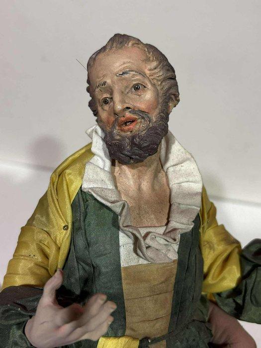 sculptuur, Presepe Napoletano - San Giuseppe - Inizio XX, Antiek en Kunst, Kunst | Niet-Westerse kunst
