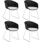 tectake Kunststof eetkamerstoel Logart, gestoffeerd - Set va, Huis en Inrichting, Stoelen, Verzenden, Nieuw