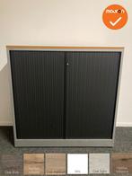 Roldeurkast - Ahrend - 120x120x45cm - Zilvergrijs met zwarte, Ophalen of Verzenden, Kast