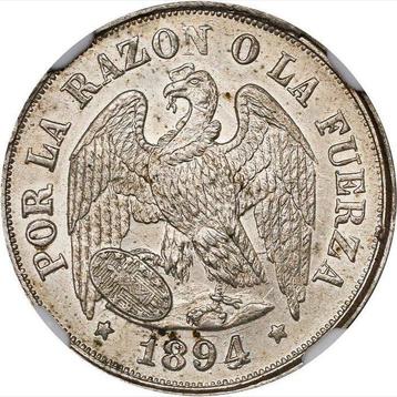 Chili. 1 Décimo 1894/3 - NGC MS63