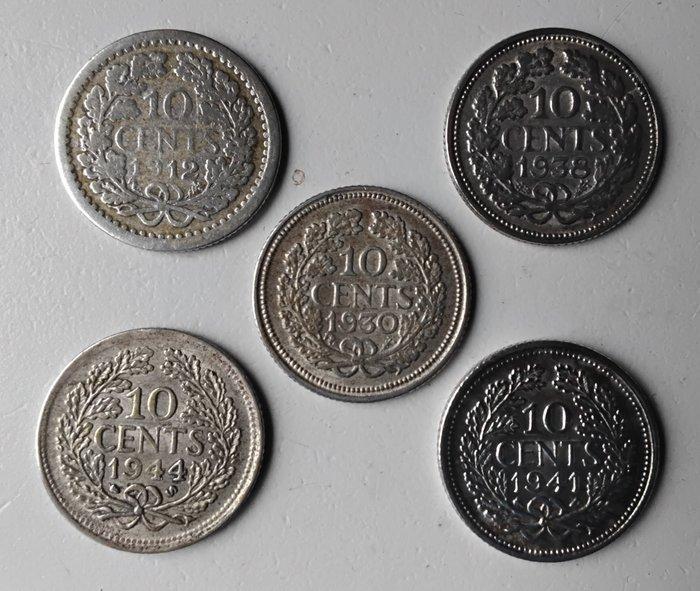 Nederland. Wilhelmina. 10 Cents 1912 type I Lage Kroon,, Postzegels en Munten, Munten | Nederland