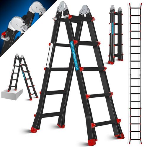 MASKO® Multifunctionele ladder - Vouwladder - 4x5 Treden - Z, Doe-het-zelf en Bouw, Gereedschap | Overige machines, Verzenden