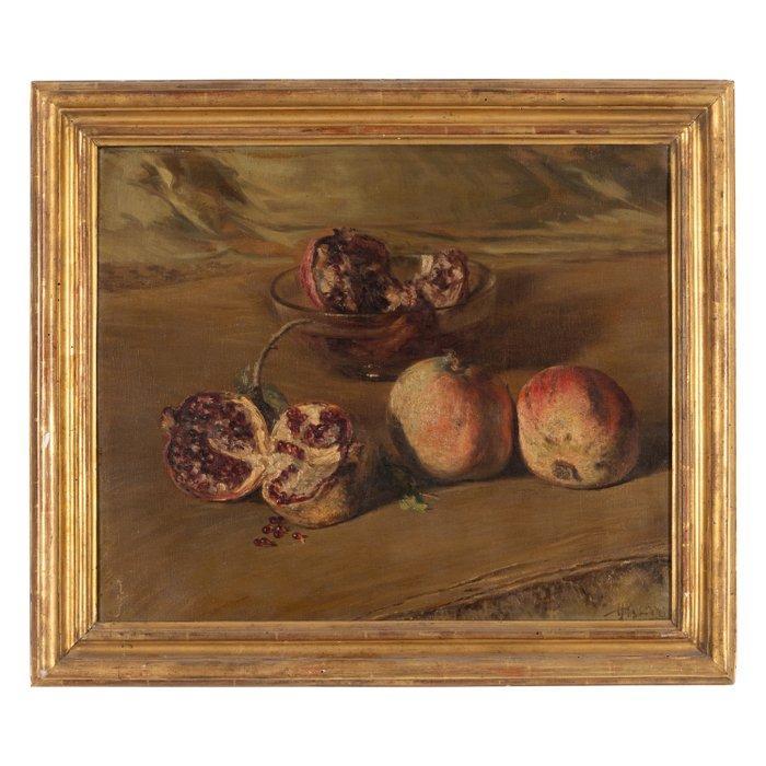 Ulrico Pistilli ( 1858 - 1950) - Melograni, Antiek en Kunst, Kunst | Schilderijen | Klassiek