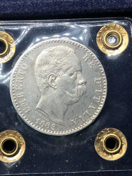 Italië, Koninkrijk Umberto I. 2 Lire 1883 (Zonder, Postzegels en Munten, Munten | Europa | Niet-Euromunten