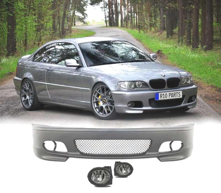 PARE CHOCS FRONTAL BMW E46 COUPE CABRIO + ANTIBROUILLARDPACK, Auto-onderdelen, Carrosserie, Verzenden