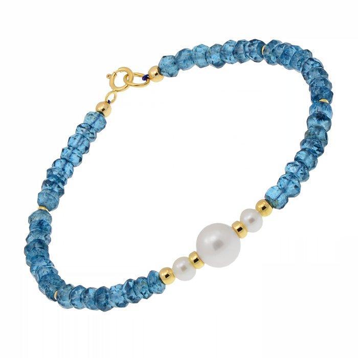 Zonder minimumprijs - Armband - 18 karaat Geel goud Parel -, Bijoux, Sacs & Beauté, Bracelets