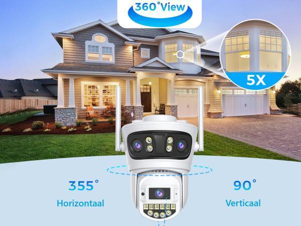 Veiling - Dual-Camera Beveiligingscamera met nachtvisie –, Audio, Tv en Foto, Videobewaking